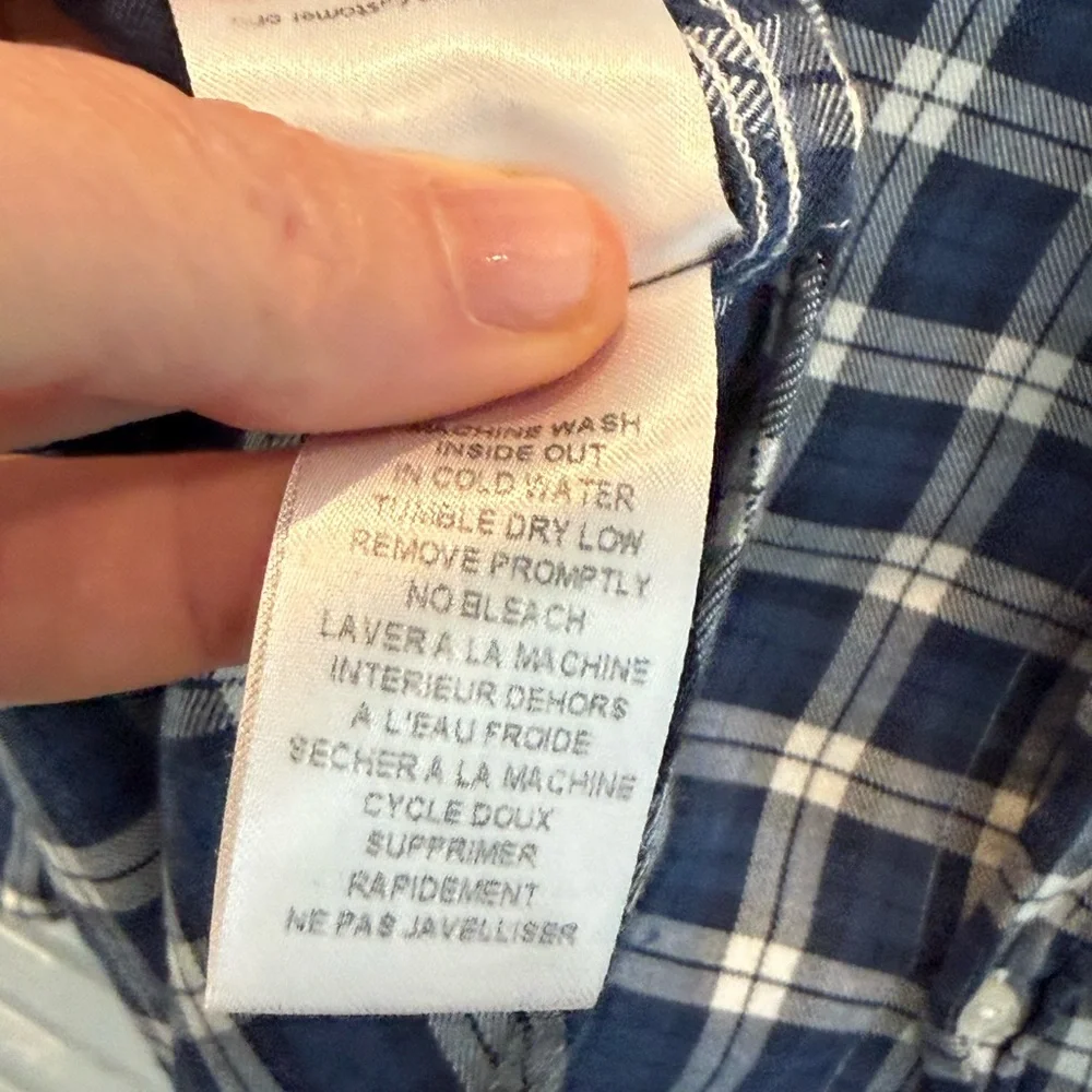 Frank & Eileen “Eileen” Lightweight Blue Plaid Button down - M - Picture 5 of 5